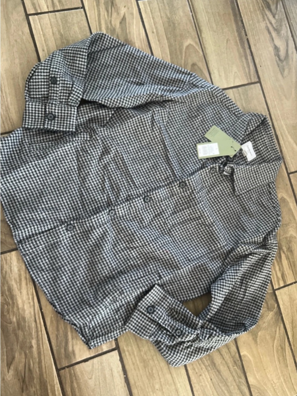 Goodfellow & Co Black and White Checked Button-Down Shirt